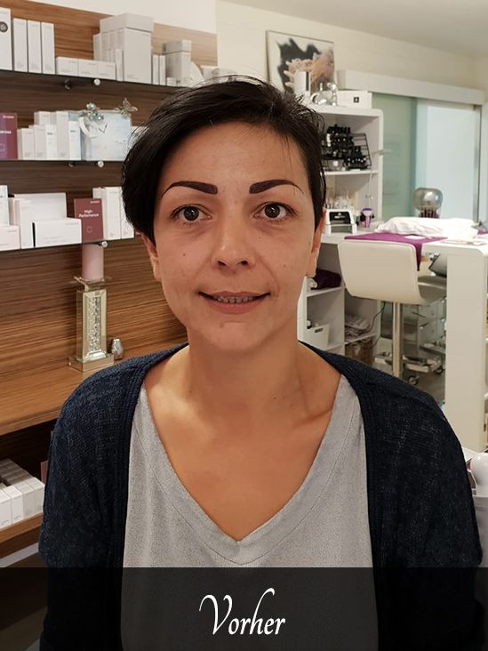 Kundin ohne Make-up